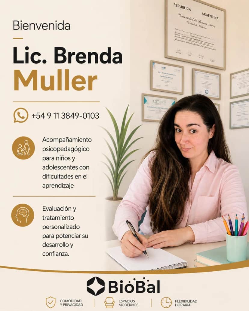 Lic. Brenda Muller — Acompañamiento psicopedagógico